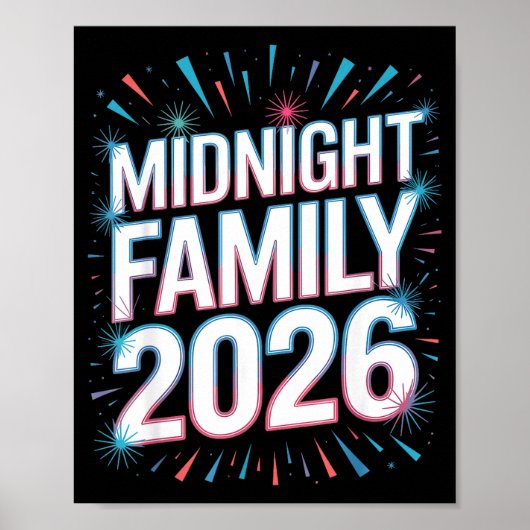 Poster Midnight Family 2026 Fireworks Countdown Unity Spa (Devant)