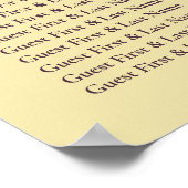 Poster Midnight Fig & Champagne Welcome Wedding Seating (Coin)