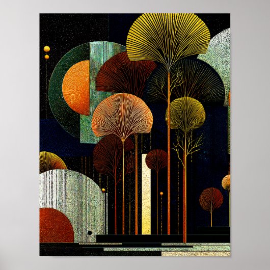 Poster Midnight Forest  #11 - 4x5 Digital Download (Devant)