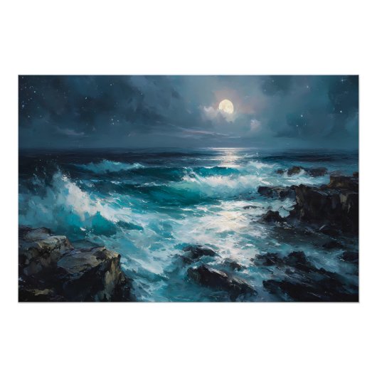 Poster Midnight Serenade: Lunar Tide (Devant)