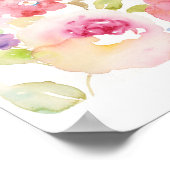 Poster Midsummer | Watercolor Pink Floral (Coin)