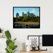 Poster Midtown Atlanta - Piedmont Park (Bureau à domicile)