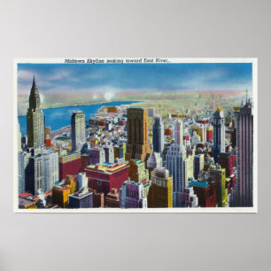 Poster Midtown Skyline View vers East River