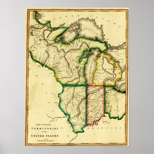 Poster Midwest aux États-UnisCarte panoramique (Devant)