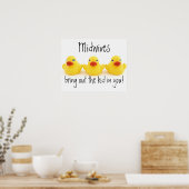 Poster Midwids et canards jaunes en caoutchouc (Cuisine)