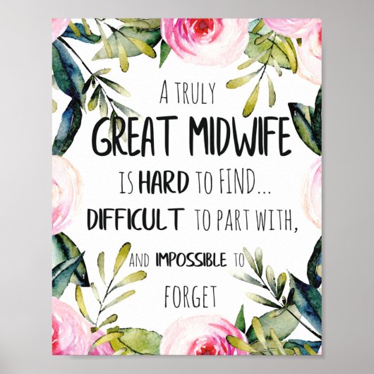 Poster Midwoman Doula Office Carte de remerciements Devis (Devant)