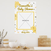Poster Miel Bee Baby shower Photo Booth Frame (Cuisine)