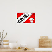 Poster miettes cupcakes (Cuisine)
