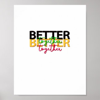 Poster Mieux ensemble dans un style familial sincère