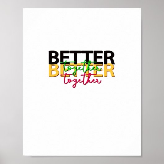 Poster Mieux ensemble dans un style familial sincère (Devant)