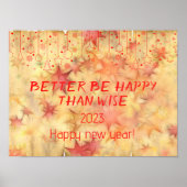 Poster Mieux vaut être heureux que des voeux sages affich (Devant)