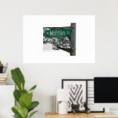 Poster Mifflin Street Madison, Wisconsin (Bureau à domicile)