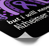 Poster Might Not Remember Mois de sensibilisation à Alzhe (Coin)