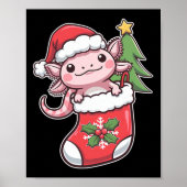 Poster Mignon Axolotl pour Noël Axolotl (Devant)