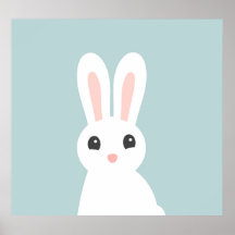 Poster mignon bébé lapin