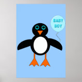 Poster mignon Bébé Petit Garçon Pingouin (Devant)
