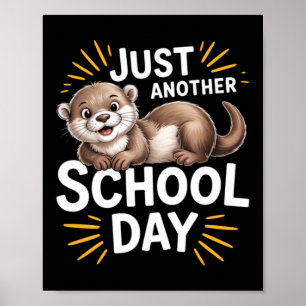 Poster Mignon design de dessin animé de jour d'école de l