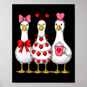 Poster Mignon Drôle Juste Un Amour Oie Amoureux Des Canar