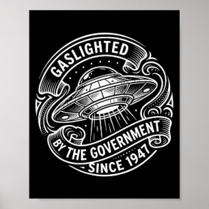 Poster Mignon Drôle Ovni Extraterrestre Manipulé Gouverne