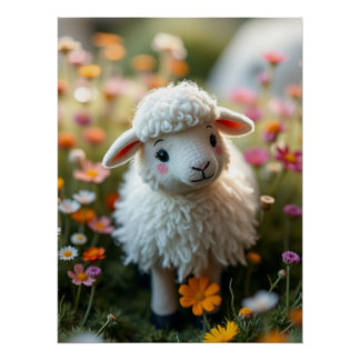 Poster mignon en mouton
