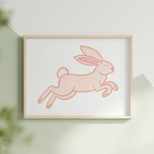 Poster Mignon et Fantaisiste Art de Pépinière de Lapin De