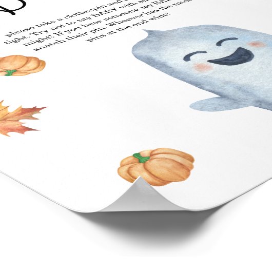 Poster Mignon fantôme - Ne dis pas bébé (Coin)