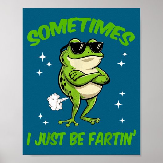 Poster Mignon je grenouille parfois embarrassant juste pé (Devant)