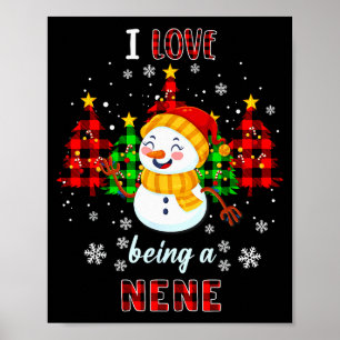 Poster Mignon Je Suis Amoureux D'être Un Bonhomme De Neig