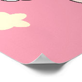 Poster Mignon Lapin Kawaii Rose Doodle (Coin)