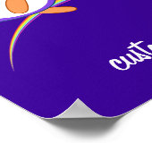 Poster Mignon Manchot Violet (Coin)