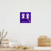 Poster Mignon Manchot Violet (Cuisine)
