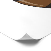 Poster Mignon ours en peluche marron avec des ailes d'ang (Coin)