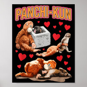 Poster Mignon panchi-kun bébé singe bébé singe mème drôle