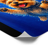 Poster Mignon Patte Originale Yorkshire Terrier Chien (Coin)