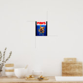 Poster Mignon Patte Originale Yorkshire Terrier Chien (Cuisine)