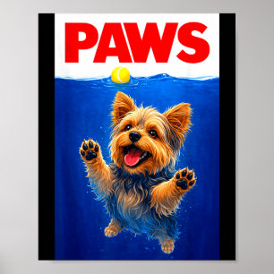 Poster Mignon Patte Originale Yorkshire Terrier Chien