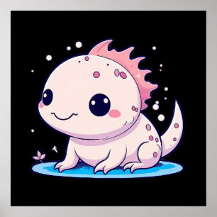 Poster mignon philosophe axolotl