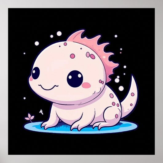 Poster mignon philosophe axolotl (Devant)