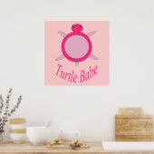 Poster mignon Pink Turtle Baby (Cuisine)