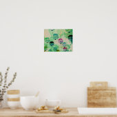 Poster Mignon, rustique, coups de pinceau ronds d'art num (Cuisine)