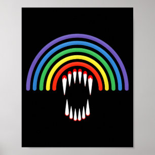 Poster Mignon Vamre Lgbt Halloween Fantôme Arc-en-ciel Ga