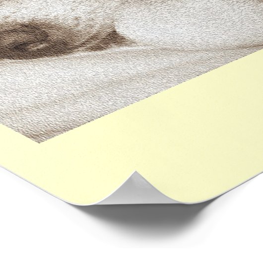 Poster mignon vieux akita chien ajouter votre propre poèm (Coin)