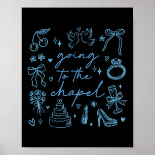 Poster Mignonne Aller À La Mariée De Chapelle Engagé Bach