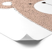 Poster Mignonne Animaux sauvages Ours Nom bébé Nourriture (Coin)