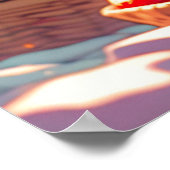 Poster Mignonne Anime Girl Mange des fraises | Jour d'été (Coin)