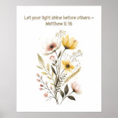 Poster Mignonne Bee Inspiration Bible Verse Mur Art (Devant)