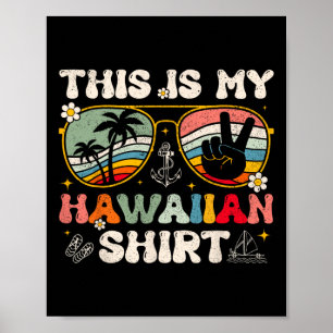 Poster Mignonne C'Est Mon Costume Luau Tropical Hawaïen P