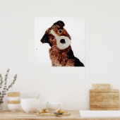 Poster Mignonne Chien Peinture Terrier (Cuisine)