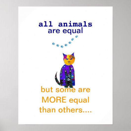 Poster mignonne citation d'affiche de chat avec art origi (Devant)