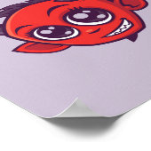 Poster Mignonne comme diable en enfer avec un texte foncé (Coin)